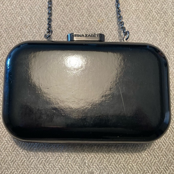 Black Kirna Zabete hard sided clutch crossbody purse - Picture 10 of 10